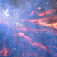 Filaments in red inside the Orion nebula.